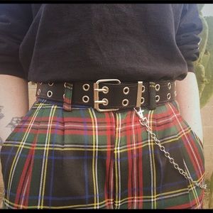 Leather Belt With Detachable Chain⛓